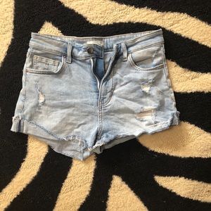 H&M light jean shorts